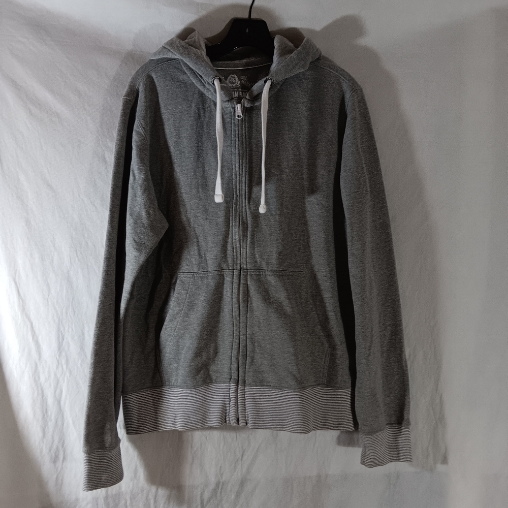 American Rag Mens Medium Hoodie Gray Full Zip Hood Sweatshirt Top